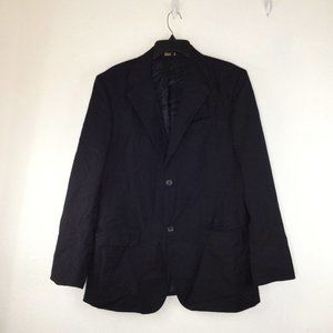 Banana Republic Blazer Men Size 44 Regular Black 100% Wool Pockets 2-Button